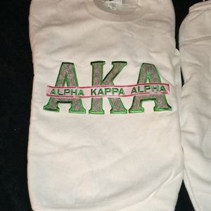 Alpha Kappa Alpha Large Sweatshirt and Pant set.